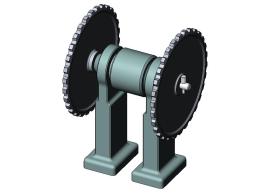 A simple gear drive assembly